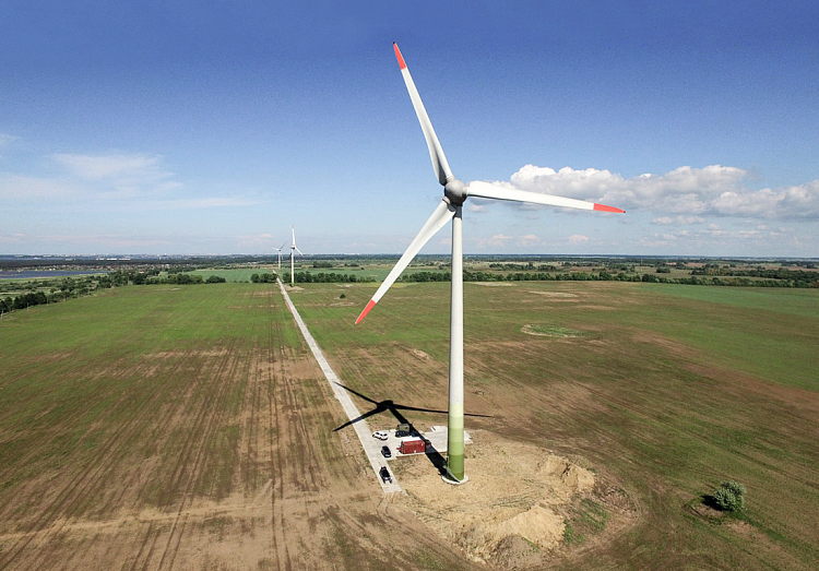 Wind park in Ushakovo, Russia