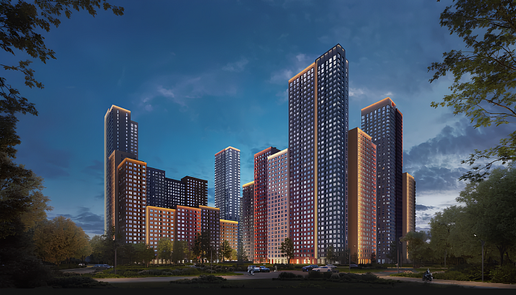 Моногофункциональный жилой комплекс "Sky Garden"  с подземной автостоянкой и административным зданием, Москва, Россия 