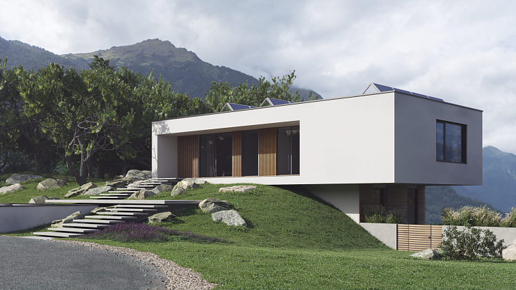 Design of the private residence ‘Alpine House’, Bern, Switzerland