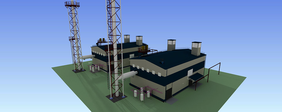 Мини-ТЭЦ, дизельная электростанция №2 (ДЭС №2), Qтеп. 3500кВт, Архангельская область, Россия